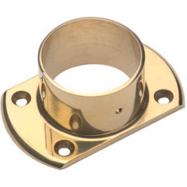 Lavi Industries Lavi Industries, Flange, Wall, Cut, for 2" Tubing, Polished Brass 00-531/2